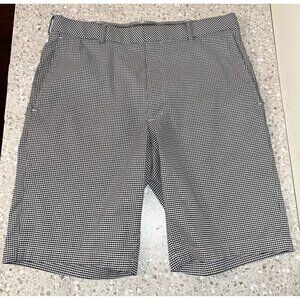 Walter Hagen Golf Shorts Black White Checkered Size 34 Mens